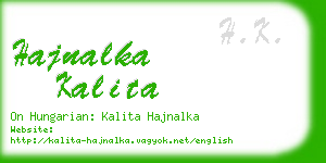 hajnalka kalita business card